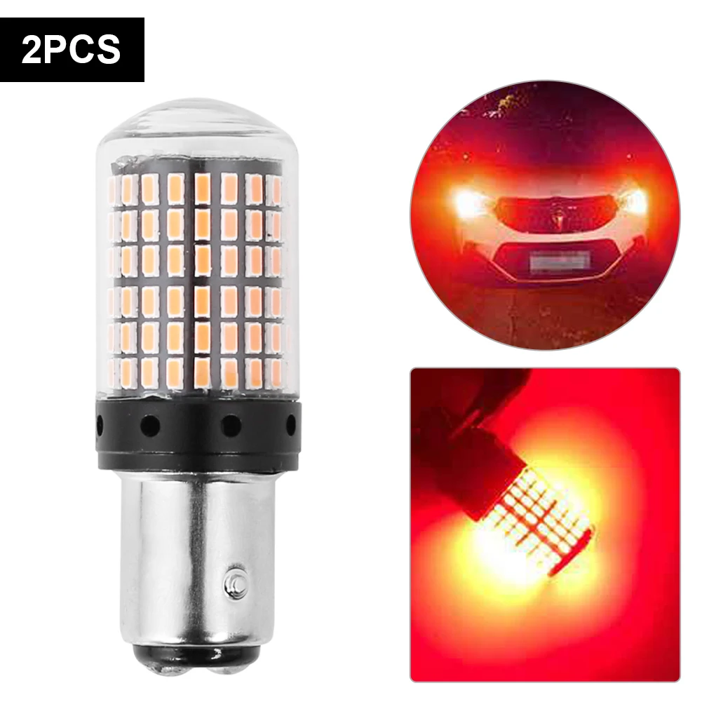 

1/2pcs BAY15D 1157 Turn Signal Light Canbus No Error Super Bright Led Bulb Amber Blinker Car Lights Car Accessories Dropshipping