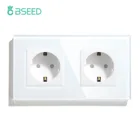 Электрическая розетка BSEED, белая, черная, золотая, 110 В, 250 В, европейский стандарт