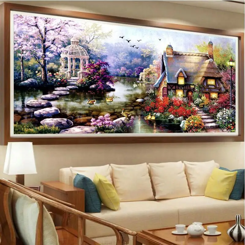 Набор для вышивки крестиком 11CT наборы с точным принтом пейзажа DMC холщовые узоры