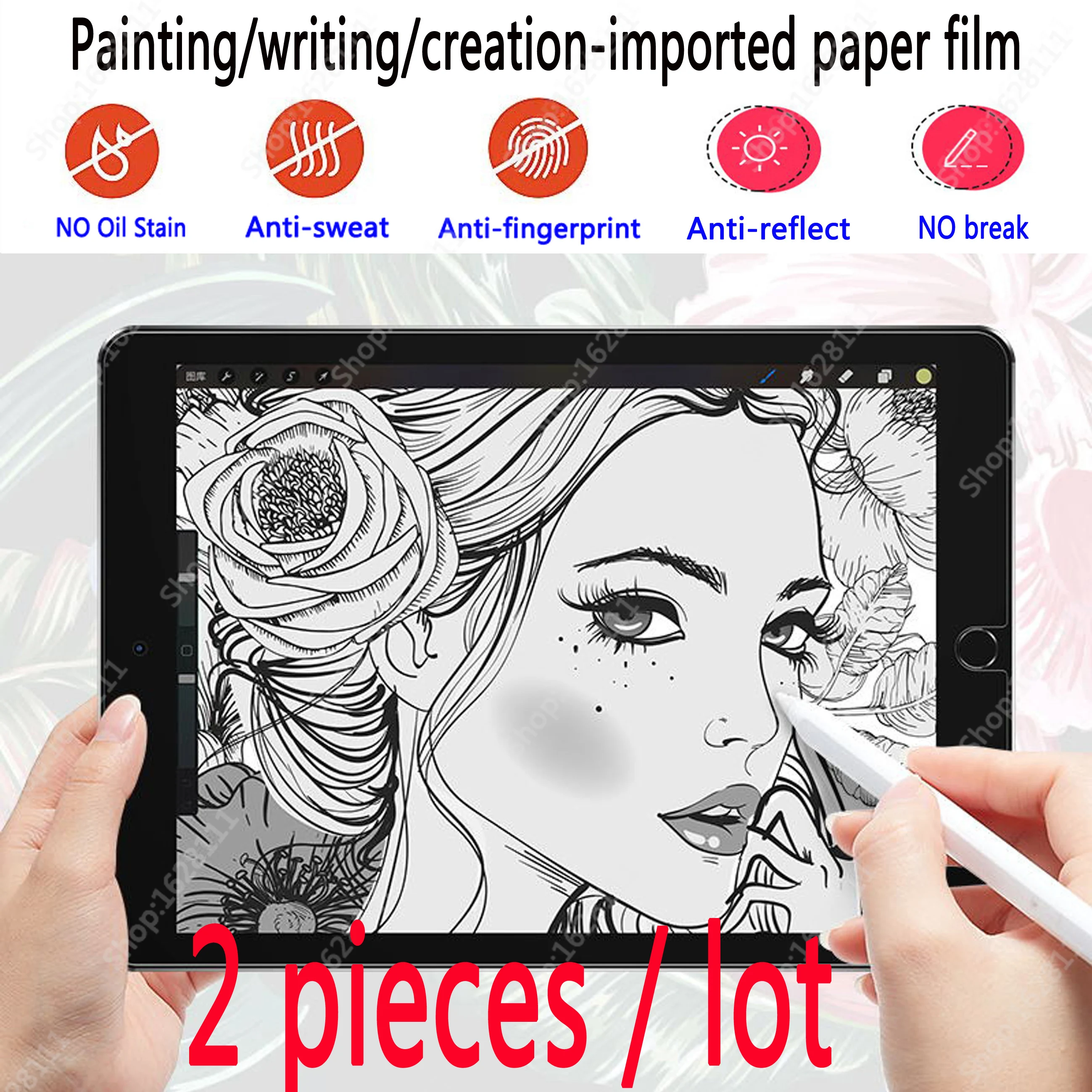 Paper Like Screen Protector Film Matte PET Painting Write For Surface Go 10.5 inch Pro 3/4/5/6/7 12.3  Book 2 13.5/15 Laptop 123