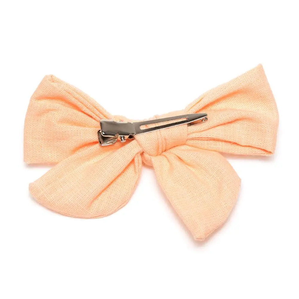 24 шт./партия Детские хлопковые банты заколки для волос с бантом аксессуары