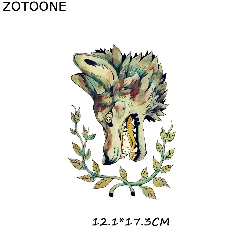 228 ZOTOONE железная нашивка, тигр, Лев, собака, животное, пластырь для одежды, наклейки футболка, а-уровень, моющийся, термопресс, аппликация C - Цвет: 228