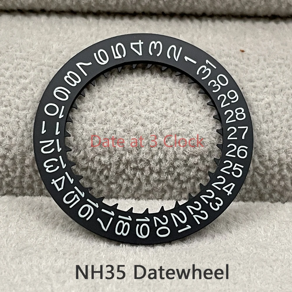 

NH35 Black Datewheel Date at 3:00 Japan Original Parts for Mechanical Watch Movements NH35A Top Brand Watch Parts Replacements