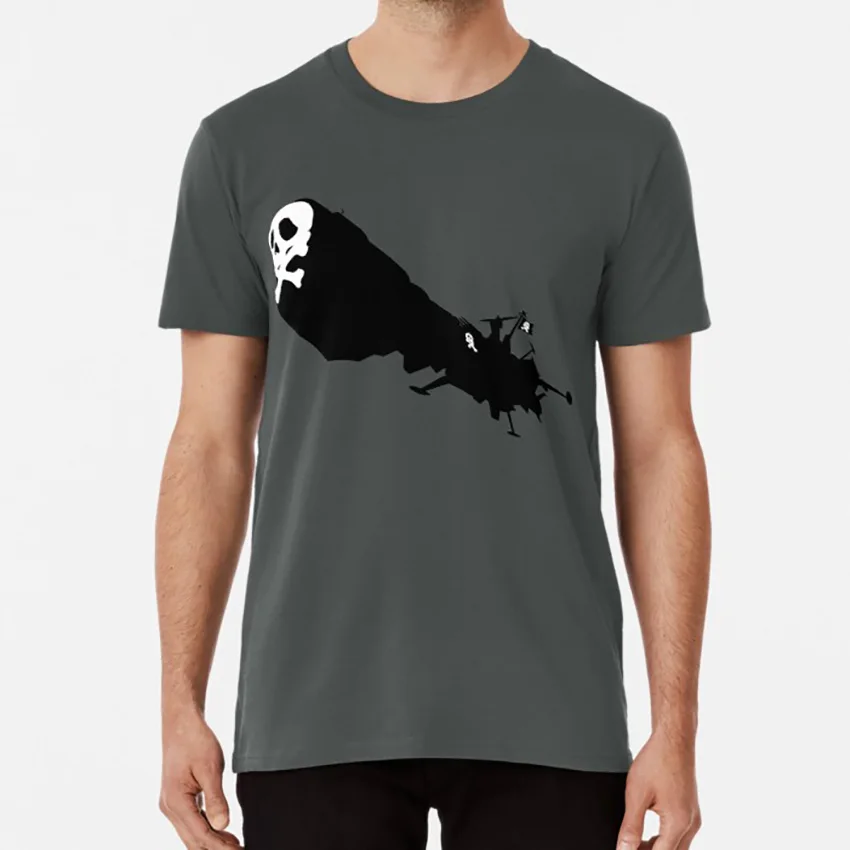 Футболка с изображением капитана Harlock's Arcadia из аниме Atlantis Harlock Albator Skull Skulls Dark
