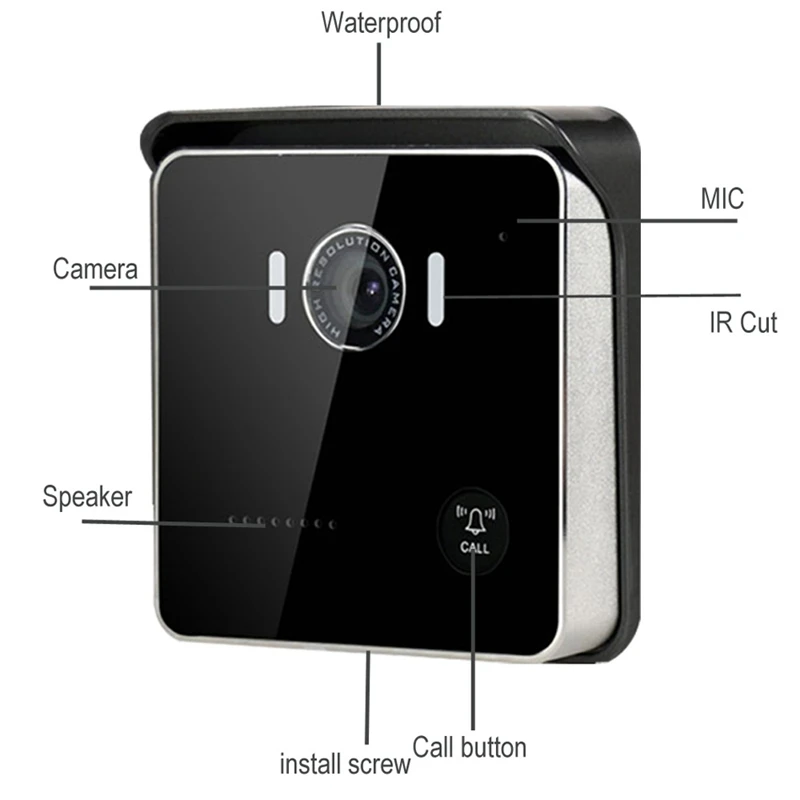 

WIFI Wireless Video Doorbell Home HD Villa Unlock Night Vision Monitoring Wireless Intelligent Electronic Access Control(US Plug