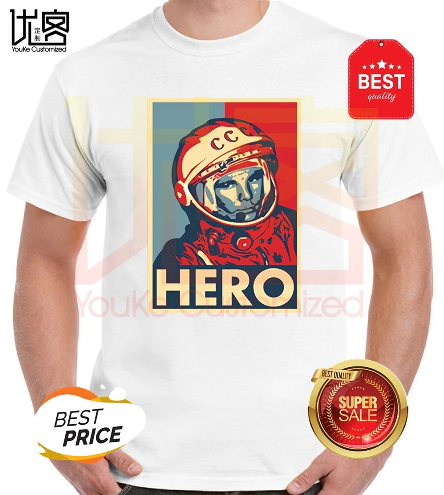 Модные Гагарин CCCP РОССИИ СССР Советского Союза Москва Россия футболка с принтом