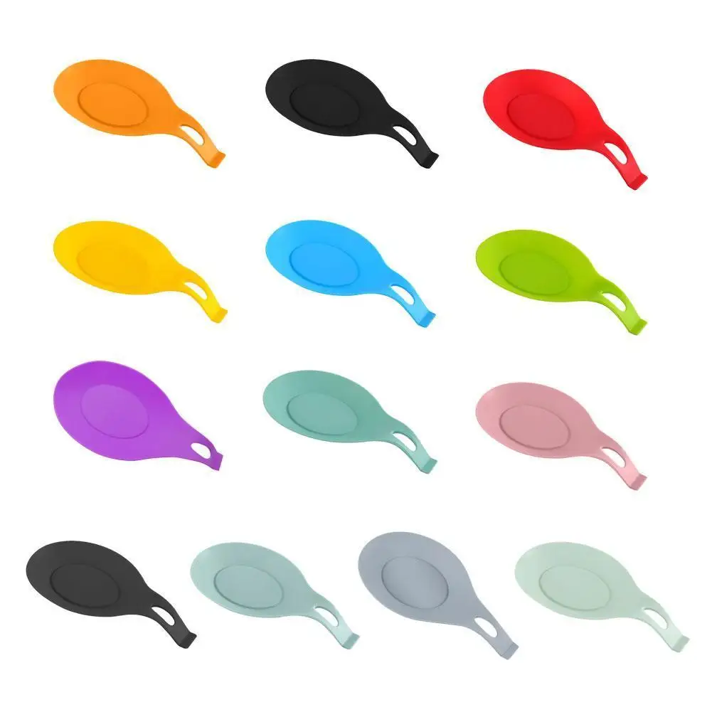 

Силиконовая изоляция, подставка для ложки, термостойкий Коврик, подставка для ложки, стеклянная кухонная подставка для еды, аксессуары для ...