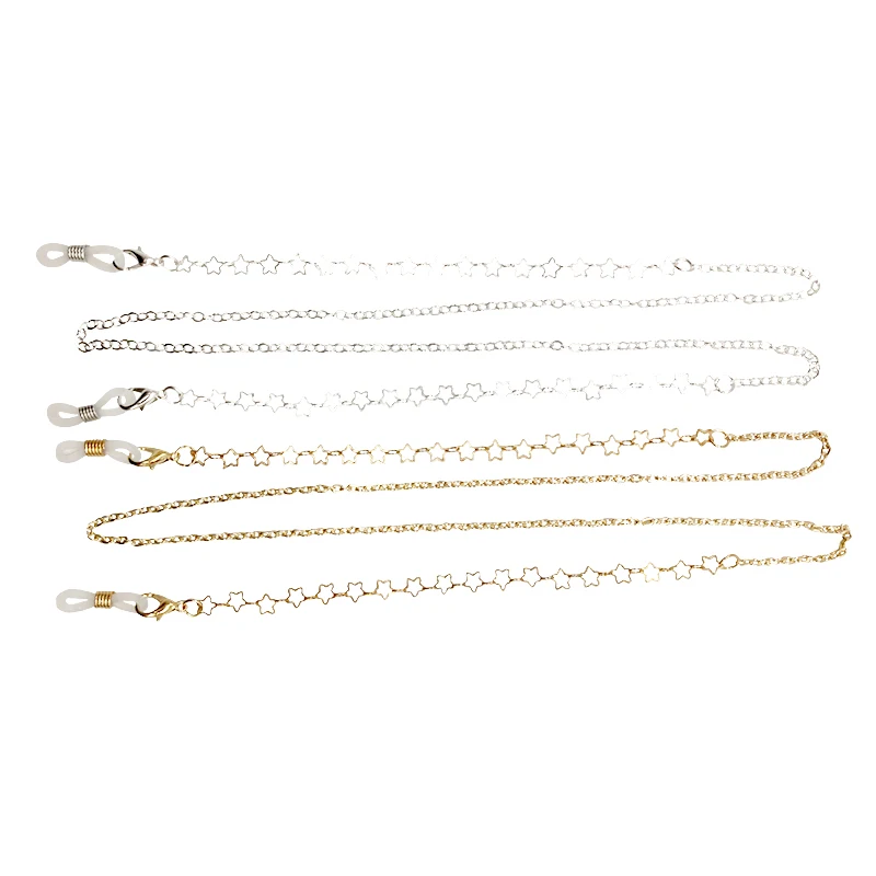 

Eyeglasses Chain Hollow Star Decoration Anti-Slip Glasses Neck Cord Mask Prevent Loss Rope Chain Women'Spectacle Chain Necklace
