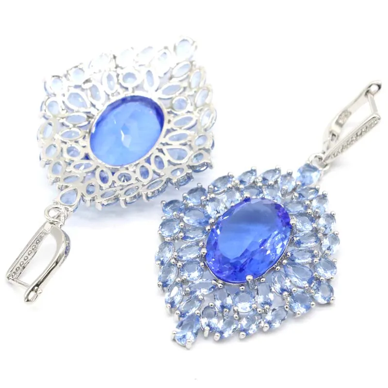 62x36 мм супер большой европейский дизайн 16g создана кунцит фиолетовый танзанит