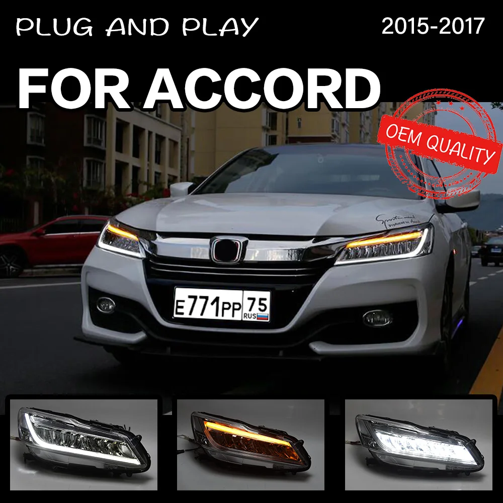 Фара для стайлинга автомобиля Honda Accord G9.5 2015 2017 фара Биксеноновая светодиодный