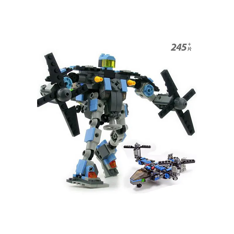 

245pcs Deformation Super Robot Building Block City Super Thunder Airplane Bricks toy For Children