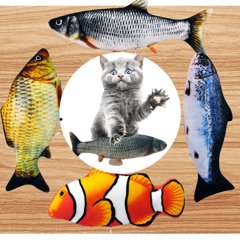 Интерактивный Лидер продаж 28 см кошачья Игрушка Рыба Электрический usb зарядник