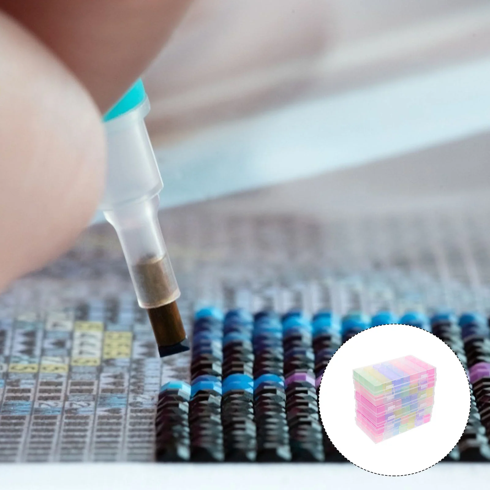 

6 шт. практичных алмазных футляров, красочные алмазные футляры, алмазные Органайзеры