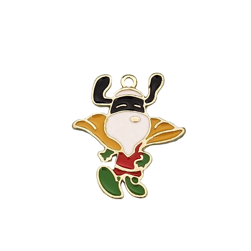 

10pcs/lot Oil Drop Alloy Pendants Cartoon Character Enamel Charms For DIY Jewelry Accessories Making Earring Bracelet Finding