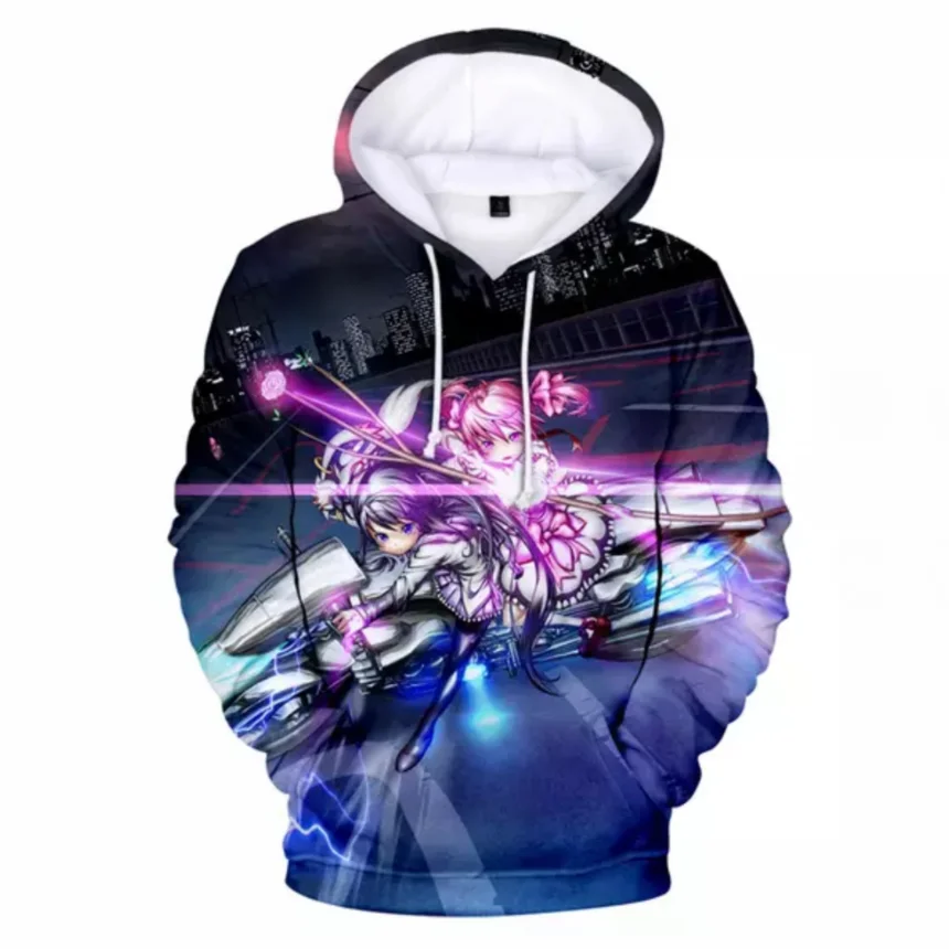 

Hot Anime Magical Girl Hoodies Men/Women Vintage Color Harajuku Pullovers Casual Kids Hoodie Sweatshirts Children Coats