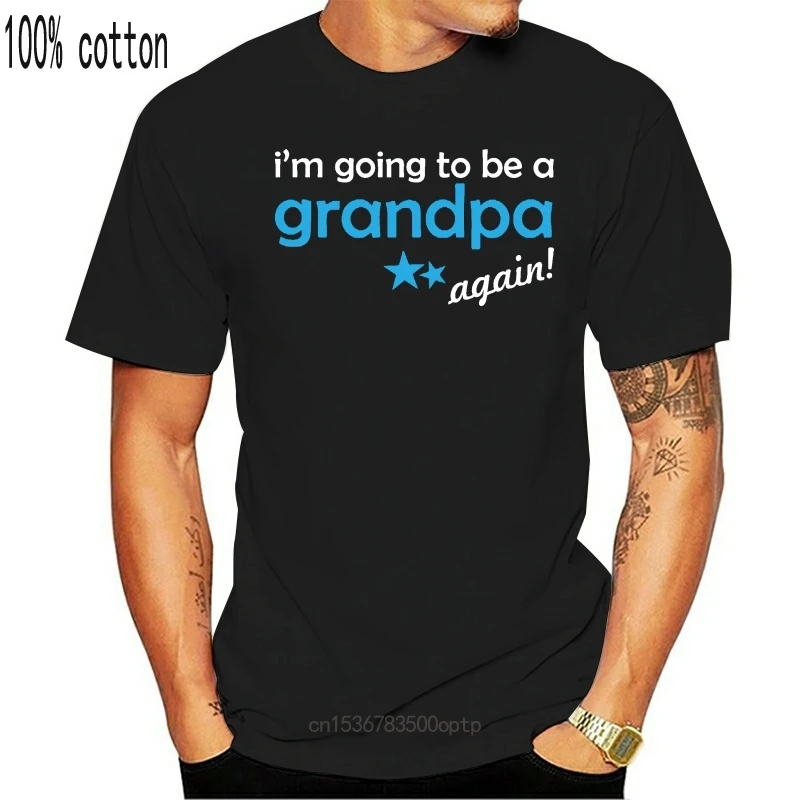 

New Mens Pregnancy Announcement T-Shirt Grandpa Again