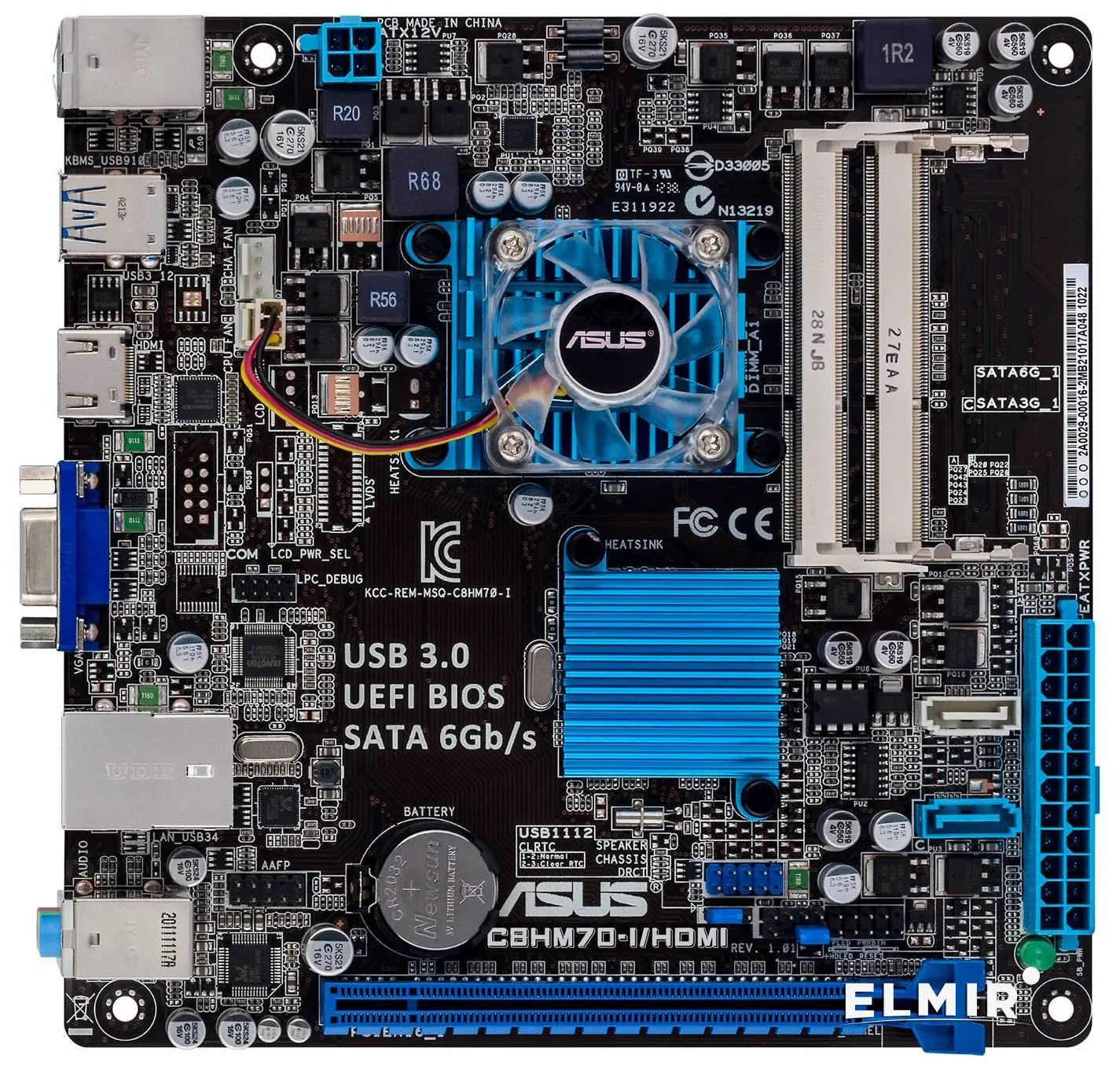 Материнская плата ASUS C8HM70 I/HDMI встроенный процессор C847 CPU DDR3 SATA3 D Sub USB 2 0 mini ITX