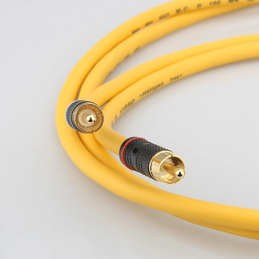 Новый Hi Fi аудио D102 MK III посеребренный Rca соединительный кабель с позолоченным RCA