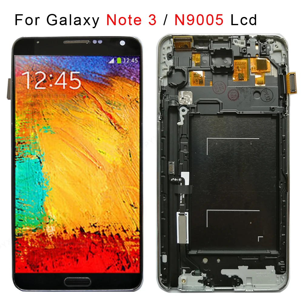 ЖК дисплей 5 7 дюймов для Samsung Galaxy Note 3 N9005 с сенсорным экраном дигитайзер рамкой в