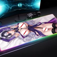 kawaii mouse pad rgb 3d mousepad xxl sexy chest girl decoration suit laptop keyboard mat gamer setup gaming accessories desk mat