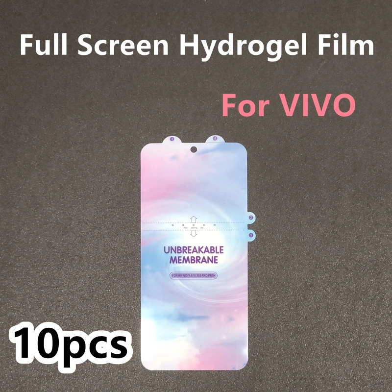 

10pcs Full Cover Hydrogel Film For VIVO X50/X60/X70 Pro Plus HD Screen Protector For VIVO IQOO5 Pro/NEX3/NEX3S TPU Curved Fit