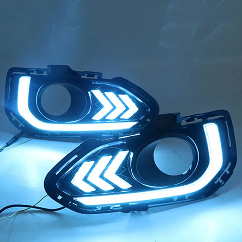 Дневные ходовые огни 2 шт. для Honda Jazz Fit 2018-2020 противотуманные фары 12 В дневной свет