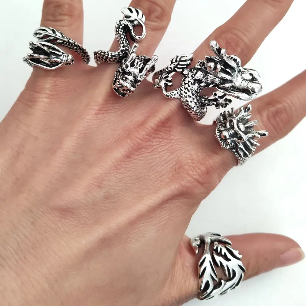 Мужское кольцо с драконом в стиле ретро 20 шт. | Украшения и аксессуары