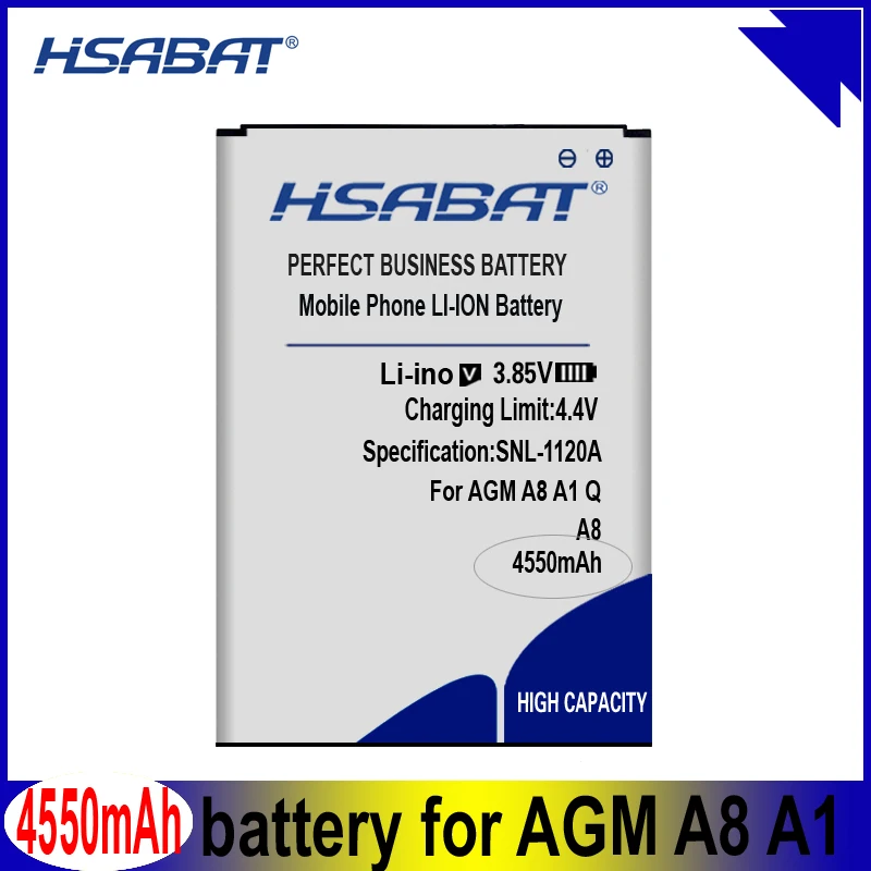 Фото HSABAT 4550 мА/ч Батарея для AGM A8 A1 Q SE Mann ZUG 5S ZUG5S ZUG5SQ цуга 5SQ батареи | Мобильные телефоны