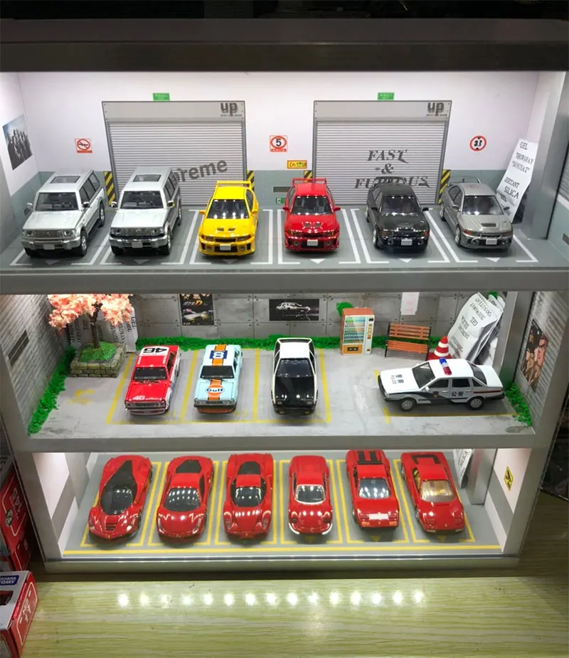 Модель автомобиля в масштабе 1:64 из сплава 3/4/5 уровней ПВХ со светильник