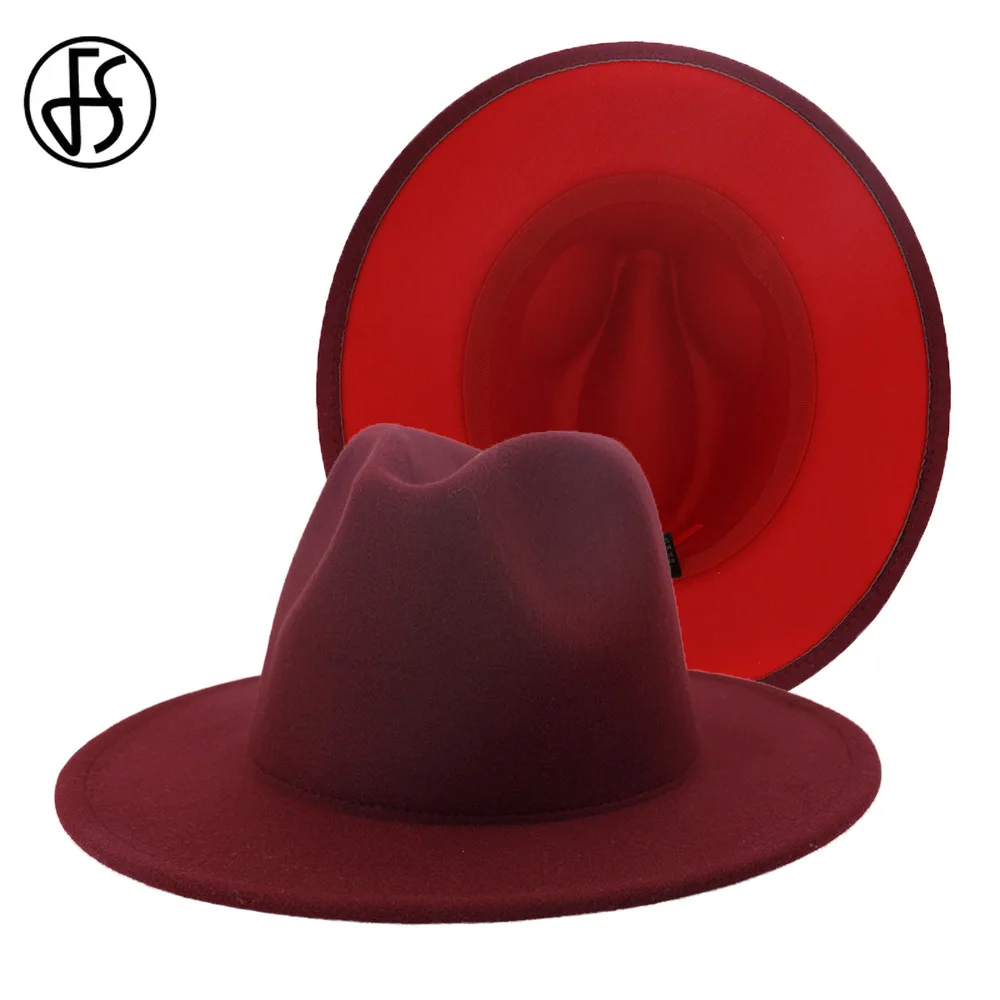 Кепка шерстяная Мужская FS красная с широкими полями на осень/зиму женские