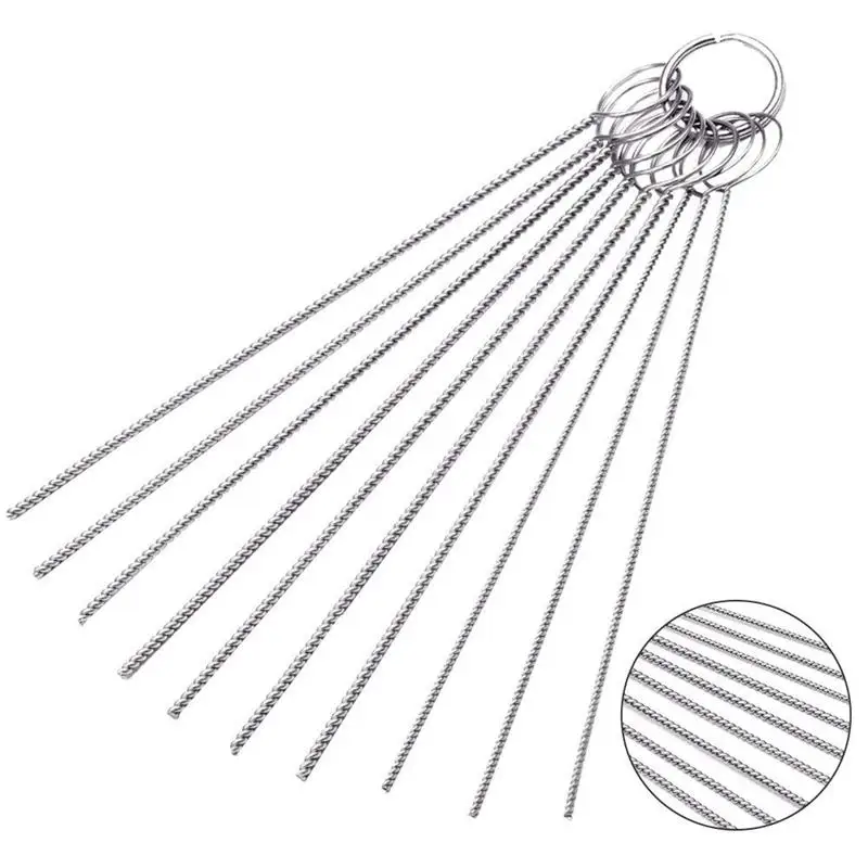 Set of 3 Carburetor Carbon Jet Cleaner 13 Wire Torch Tip Tool and 2 pcs 10 Needles 5 Brushes Cleaning Kit for A | Автомобили и
