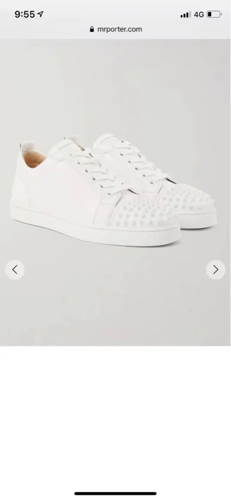 Кроссовки мужские кожаные на плоской подошве с красной подошвой | Обувь