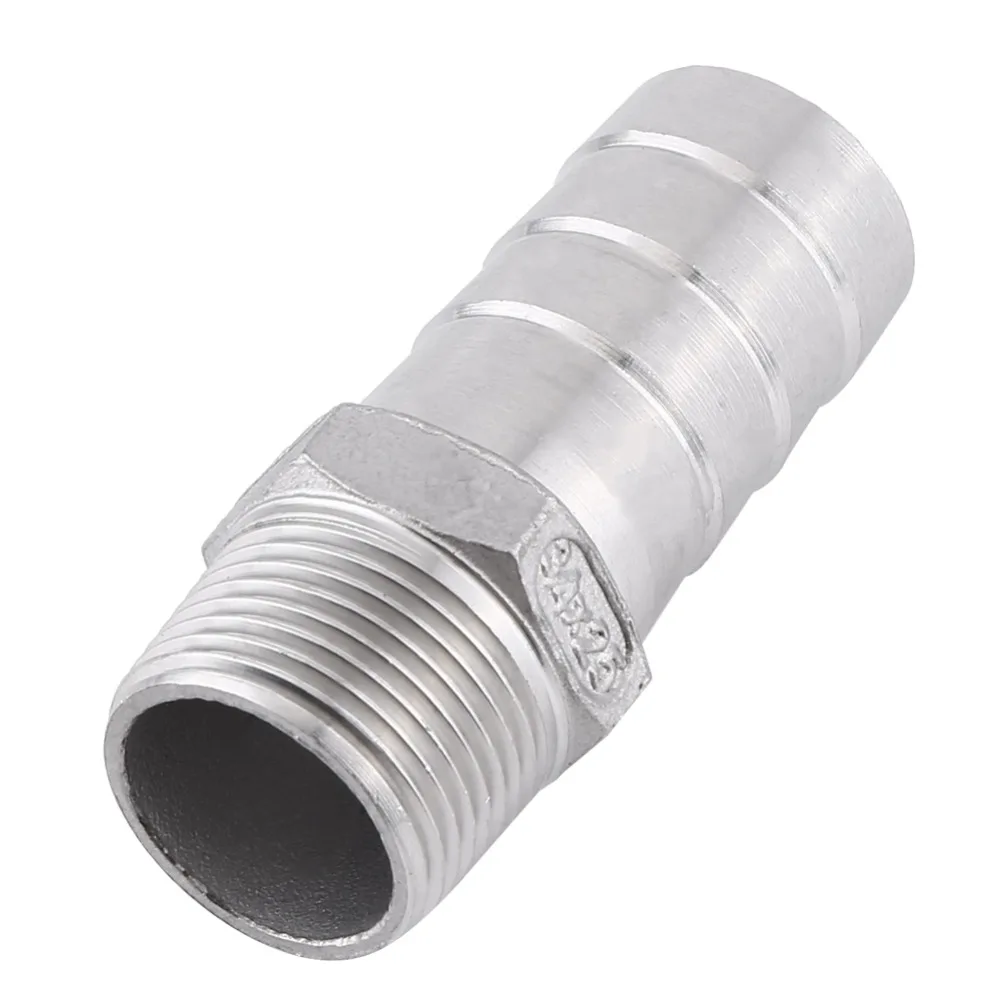 Нержавеющая сталь Мужской BSP 1/8 &quot1/2" 1/4 &quot3/4" резьбовой фитинг для труб