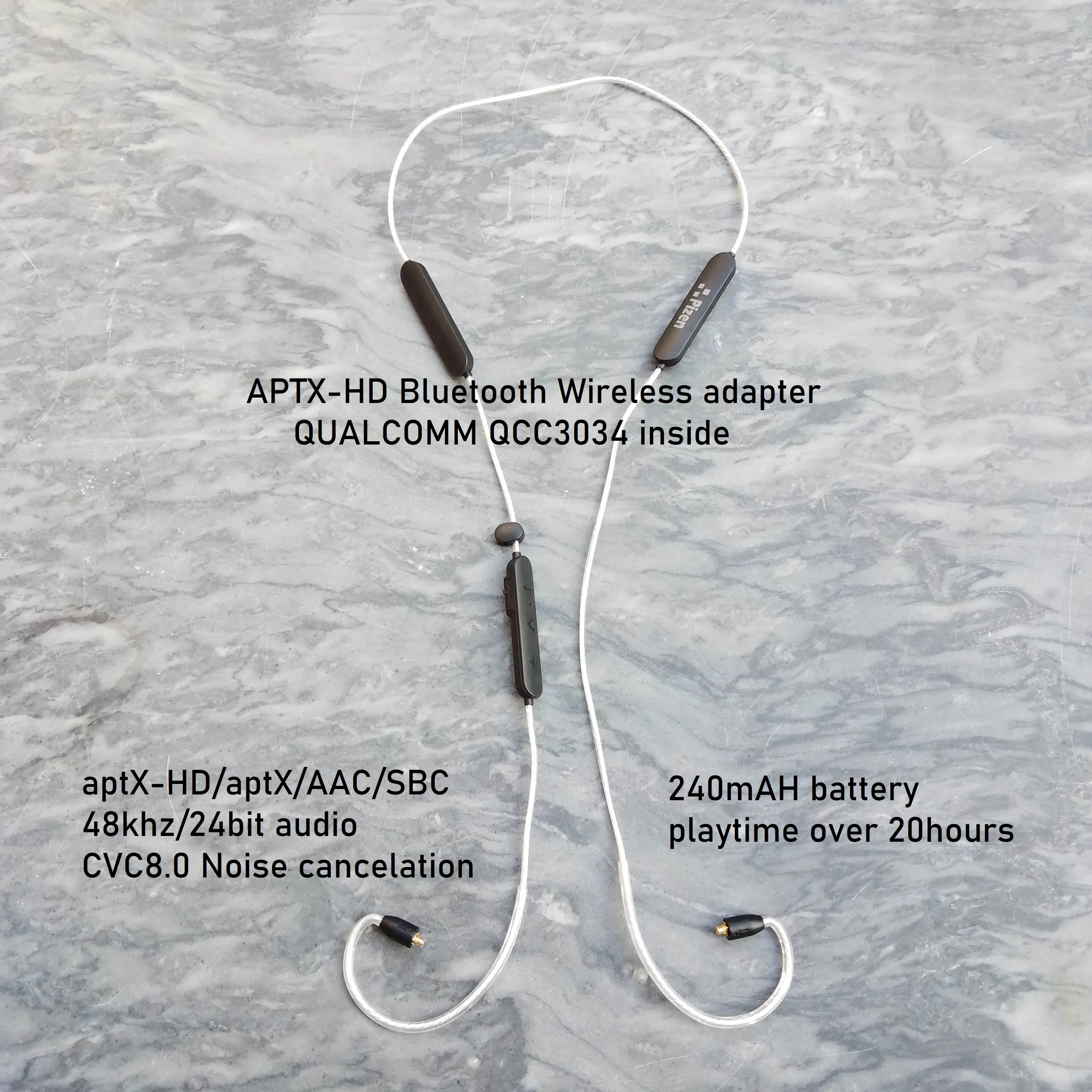 Новая технология 2020 Bluetooth кабель aptx HD LL AAC без потерь HIFI водонепроницаемый