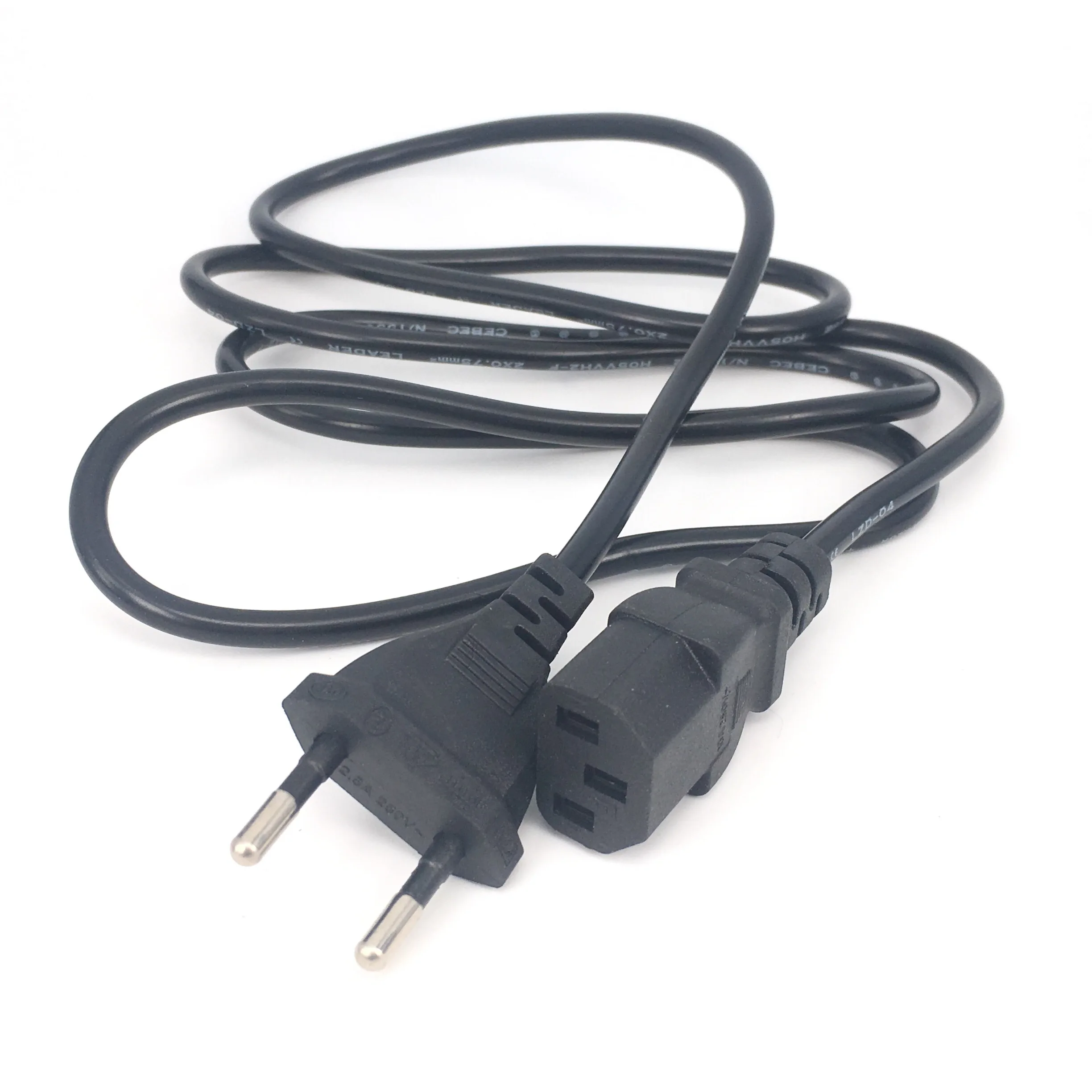 Универсальный 2-зубец Мощность Шнур питания Кабель ЕС и США в соответствии со