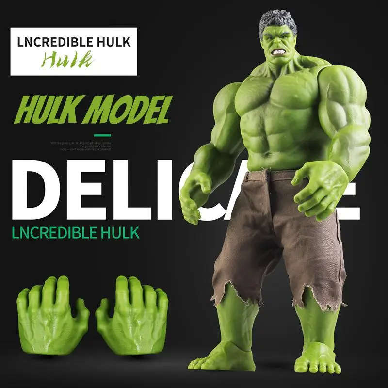 

30cm Disney The Avengers Hulk Action Figure Toys PVC Figurine Super Hero Doll Collection Model Decoration Gifts for Children Boy