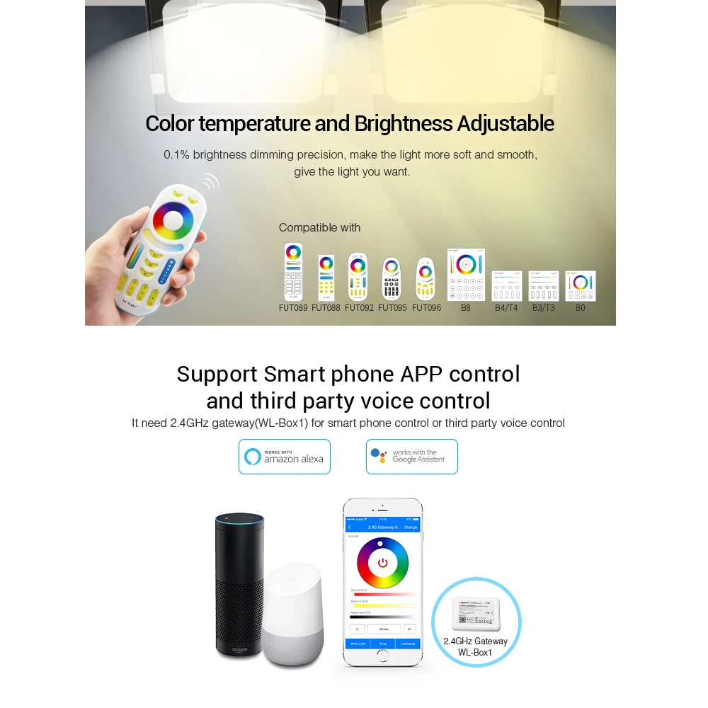 

Miboxer AC 110V 220V 10W RGB+CCT LED Floodlight FUTT05 Waterproof IP65 RGB LED Outdoor Light Garden lamp for Green space/Park