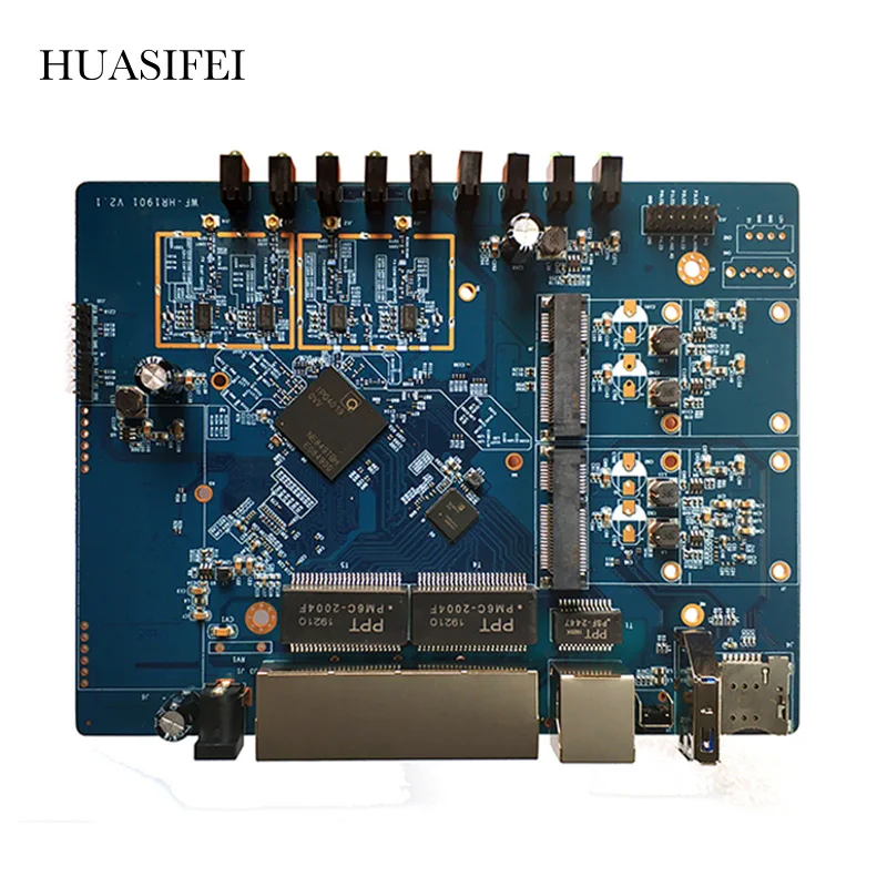 HUASIFEI Industrial QCA IPQ4019 + QCA9886 2100M 4G гигабитный трехдиапазонный Wi-Fi роутер слот для