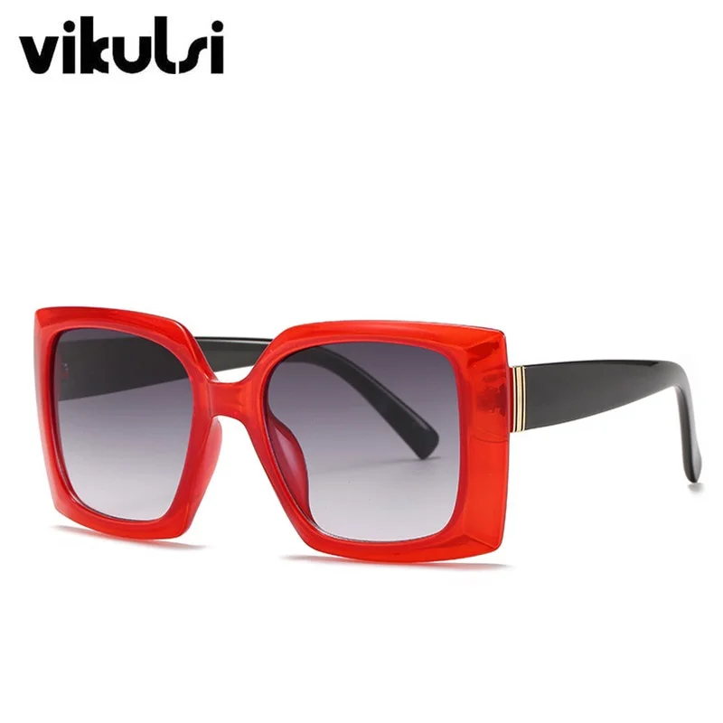 Женские модные цветочные солнцезащитные очки больших размеров оранжевого цвета