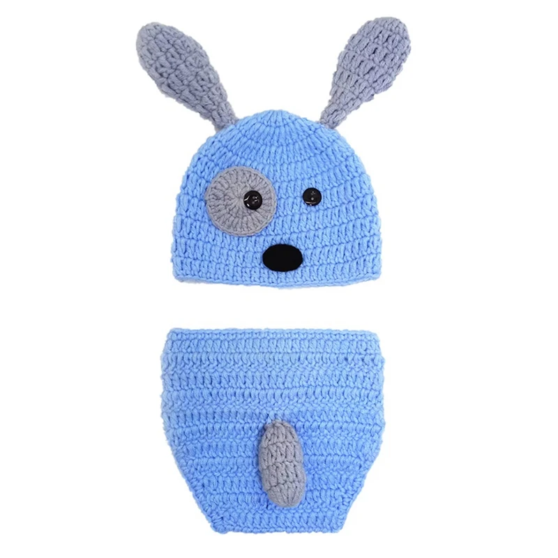 Accesorios de fotograf&iacute;a reci&eacute;n nacido Crochet tejido a mano beb&eacute; traje ropa para 0-6Months beb&eacute; fotograf&iacute;a ropa recuerdos para beb&eacute;s-2
