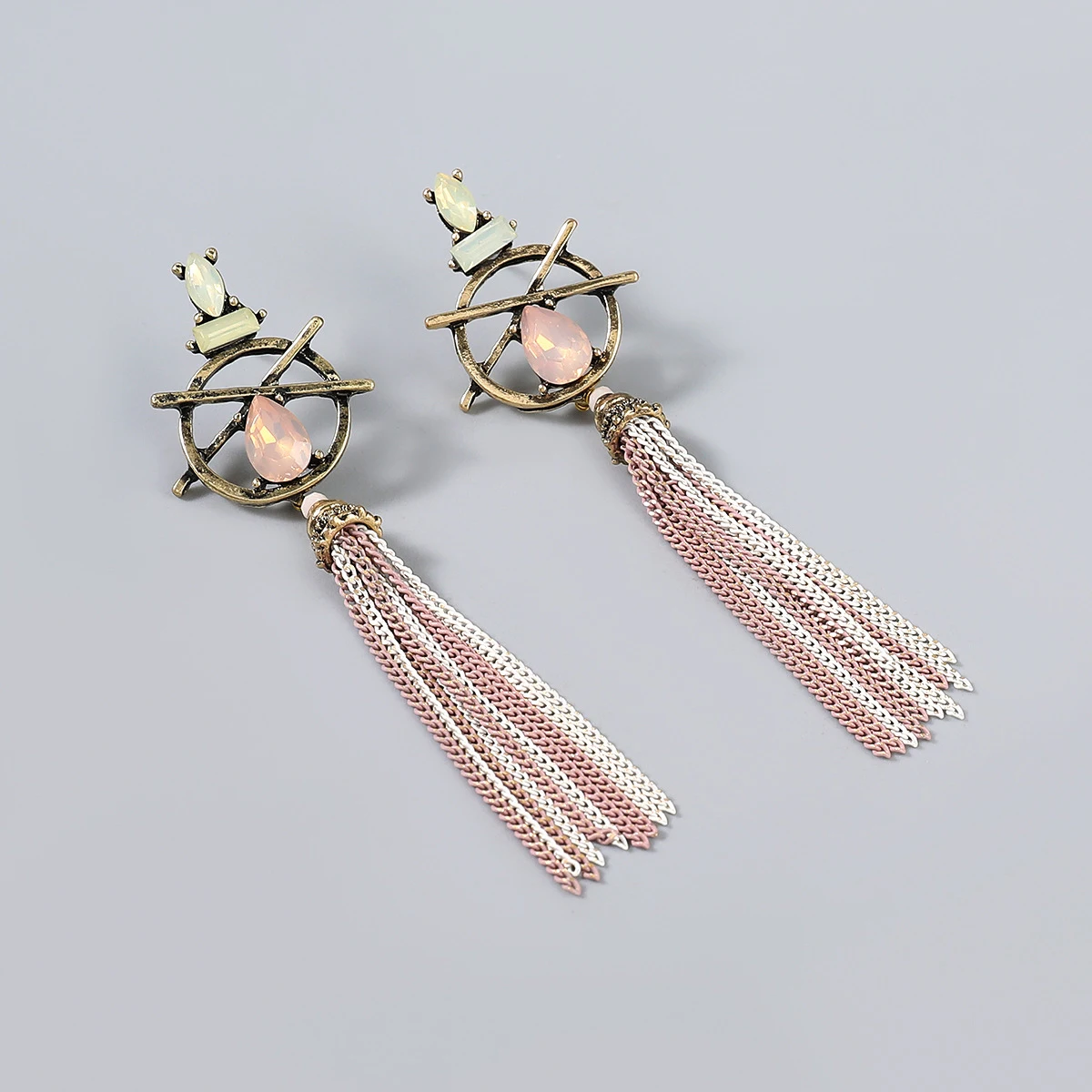 

Романтические Розовые Длинные серьги с кисточками для женщин, эффектные ювелирные изделия, подвески в подарок, оптовая продажа, серьги для ...