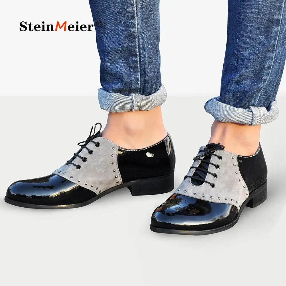

Women's Flats Oxfords Genuine Leather Formal Sneakers Brogues Vintage Handmade Laces Casual Shoes Woman Spring Summer 2022