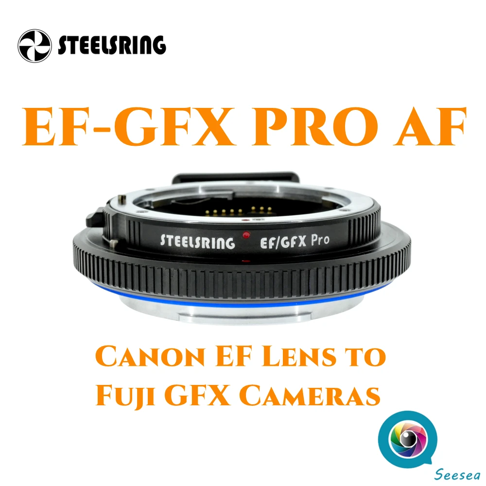 

STEELSRING EF-GFX Pro Auto Focus Adapter Ring With Aperture Ring For Canon EF Lens To Fujifilm GFX100S GFX50R GFX 50SII Cameras