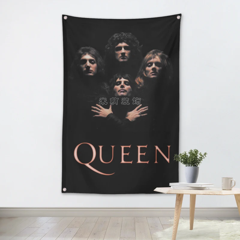 

Королевская рок-группа, подвесная художественная водонепроницаемая ткань, Полиэстеровая ткань 56x36 дюймов, флаги, баннер, бар, кафе, гостиниц...