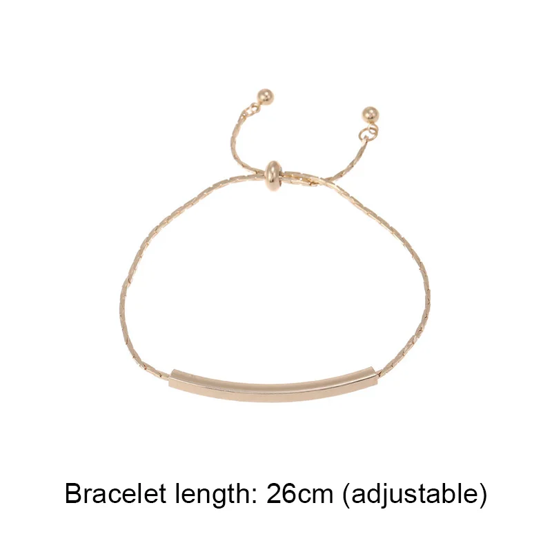 

2021 New Simple Design Gold Color Chain Bracelet for Women Gifts Adjustable Bracelet Friendship Jewelry Accessories Jewellery