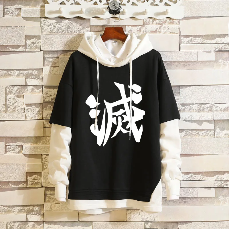 

Two In One Fashion Style Hoodies Pullover Anime Demon Slayer Kimetsu No Yaiba 3d Printed Hoodies Sweatshirt Men Women Pullover