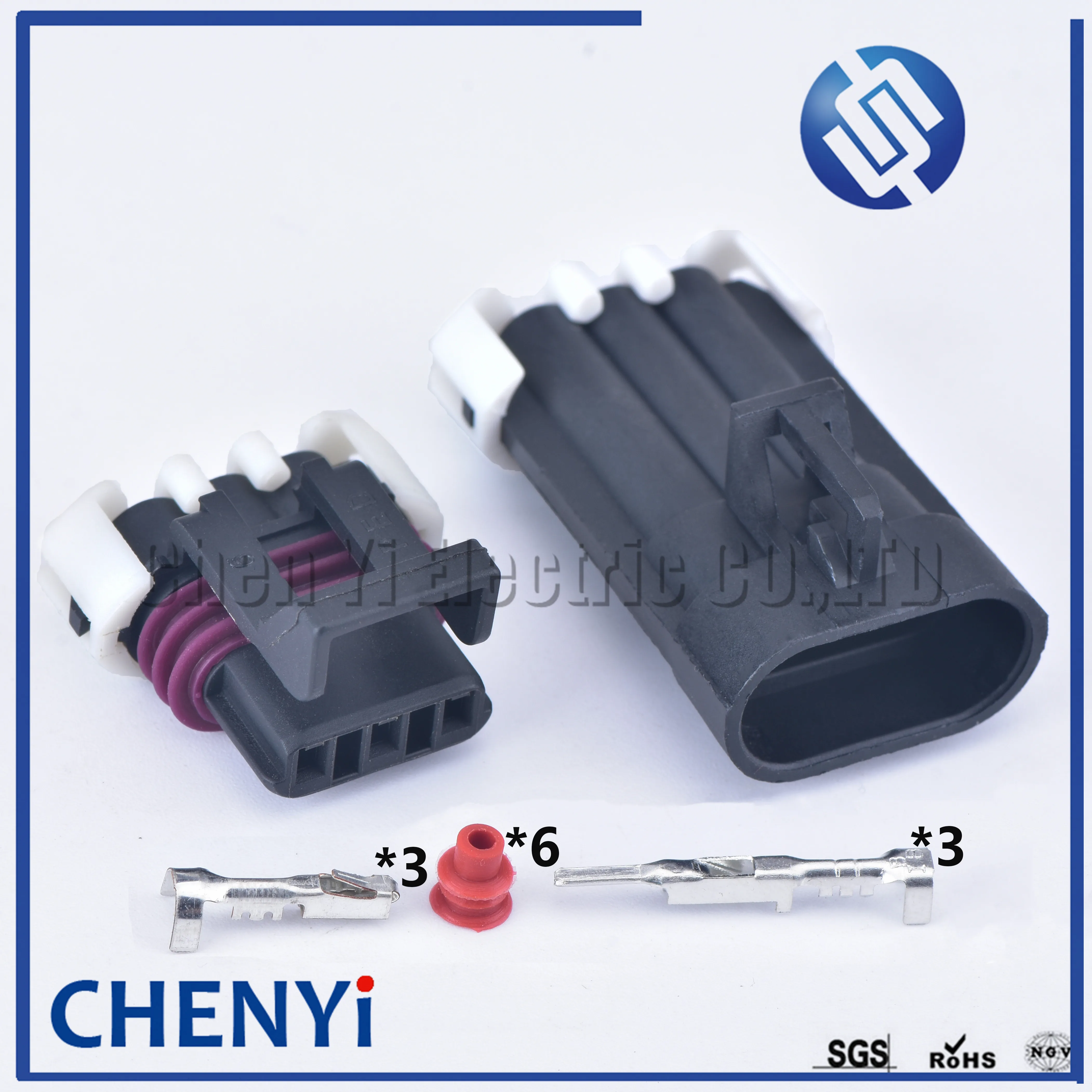 2 Sets 3 Pin Delphi black Metri-Pack 150 male or female temperature Sensor Plug auto waterproof connector 12129615 12110293