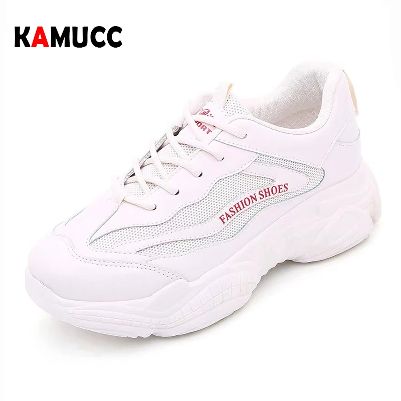 Женские кроссовки с дышащей сеткой повседневные на высокой платформе со