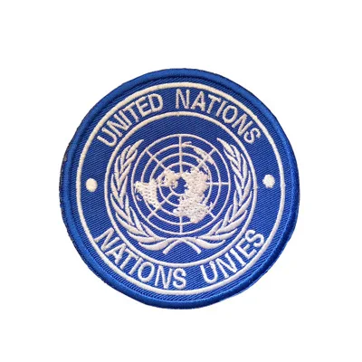 Un ООН. Значок ПВХ тактический армейский страйкбол патч нагрудный знак крючок военный Brassard Боевая нарукавная повязка армейская Эмблема патч