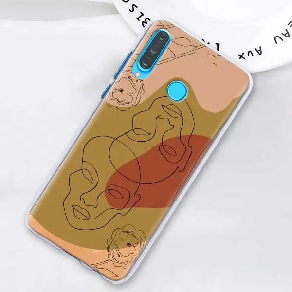 Забавный чехол для телефона с абстрактным рисунком лица Матисс для huawei P20 Lite P20 P30 Pro P9 P10 Lite P Smart Plus Твердый Чехол - Цвет: H01